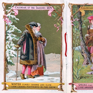 Pages of a calendar booklet for 1879