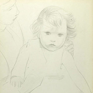 Pencil sketch of baby