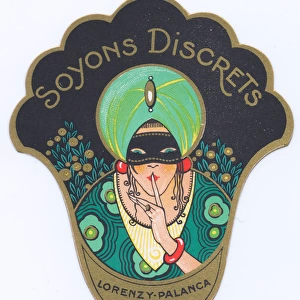 Perfume label, Soyons Discrets, Paris
