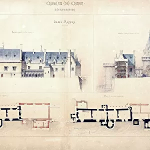 Plans, Chateau de Chinon, Indre-et-Loire, France