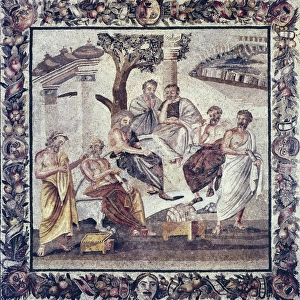 Platon and his pupils. 2nd c. BC. Roman art