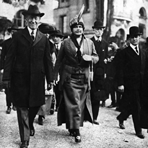 President Wilson and his wife in Paris, France