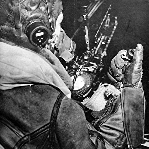 RAF Bomb-Aimer at his position; Second World War, 1943