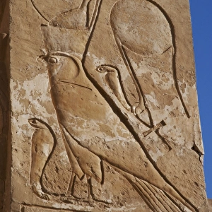 Relief with an inscription in hieroglyphics. Deir el-Bahari