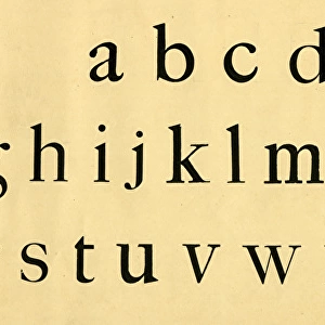 Roman alphabet, lower case A-Z