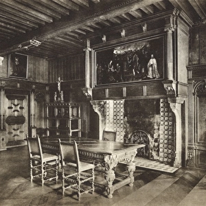 Room with fireplace in Hopital St Jean, Ypres, Belgium