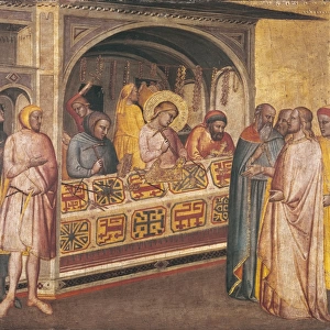 Saint Eligius in the Goldsmiths Workshop. 1365