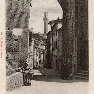 Siena, Italy - the Arch of S. Giuseppe (St. Joseph)