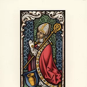 Stained glass portrait of Abbot Sebastian Hafele