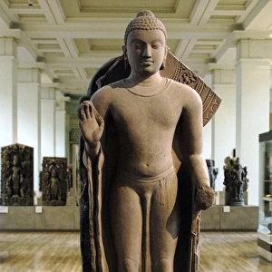 Standing Buddha. From Sarnath, India. 5th century AD. Gupta