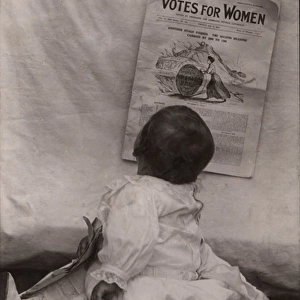 Suffragette, Baby sees Votes for Women paper