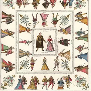 Tablecloth with images of the wedding of Count