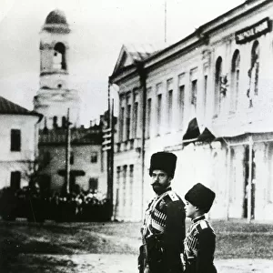 Tsar Nicholas II, Emperor of Russia, and son Alexei