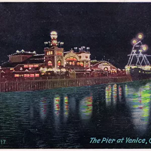 The Venice Pier at Night, Venice Beach, California