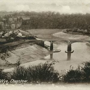 View of the River Wye and Old Wye Bridge at Chepstow