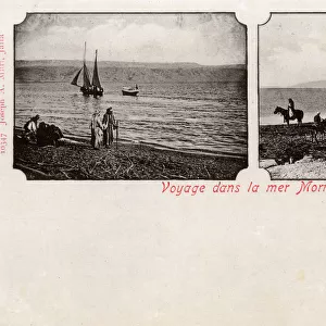 Two Views of the Dead Sea, Palestine