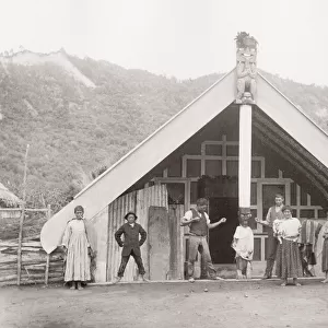 Wharepuni, Maori home, Atene, Whanganui, New Zealand