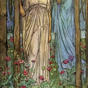 Whereto the other with downward brow... Illustration by Florence Harrison to Tennyson s