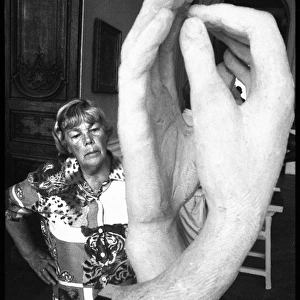 A woman at the Rodin Museum, Paris, France