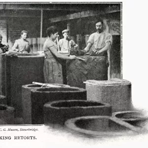 Women making ceramic retorts