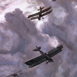 WORLD WAR I (1914-1918). Aerial battle between french (Model