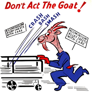 WW2 poster, Don t Act The Goat