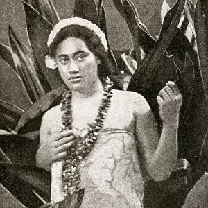 Young woman of Tahiti, French Polynesia