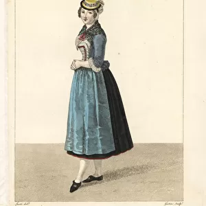 Young woman of Valais, Switzerland, 19th century