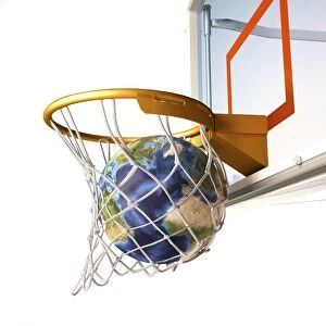 Basketball globe, artwork F008 / 3319