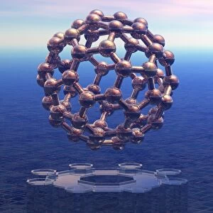 Buckyball molecule, artwork F005 / 0750