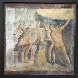 Forge of Hephaistos, Roman fresco