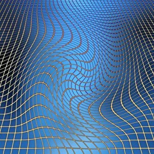 Gravity waves in space-time, artwork