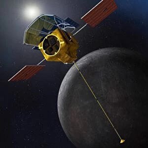 MESSENGER spacecraft at Mercury, artwork C017 / 7337