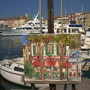 Art for sale on waterfront, St. Tropez, Var, Provence, Cote d Azur