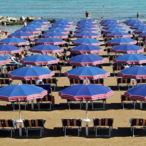 Beach at Cattolica, Adriatic coast, Emilia-Romagna, Italy, Europe