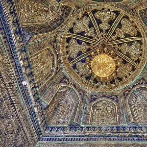 Ceiling, Interior, Pakhlavon Mahmud Mausoleum, Ichon Qala (Itchan Kala), UNESCO World Heritage Site, Khiva, Uzbekistan, Central Asia, Asia
