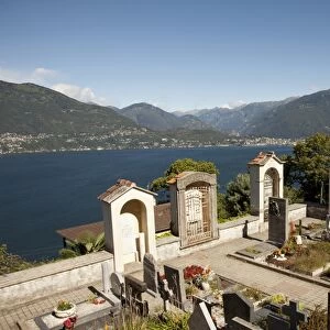 The Cemetery of Sant Abbondio, Lake Maggiore, Canton Tessin, Switzerland, Europe