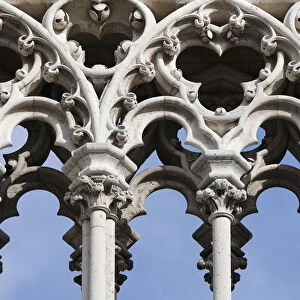 Exterior columns, Notre Dame de Paris cathedral, Paris, France, Europe