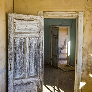 Interior of a colonial house, old diamond ghost town, Kolmanskop (Colemans Hill)