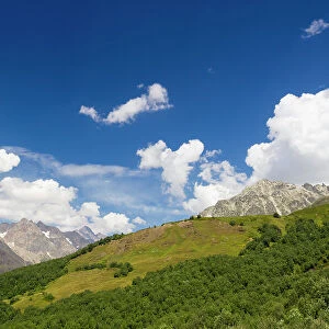 Peaks of Svaneti mountains near Adishi, Georgia, Central Asia, Asia