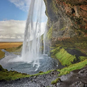 Seljalandsfoss Falls, near the town of Vik, in southern Iceland, Polar Regions
