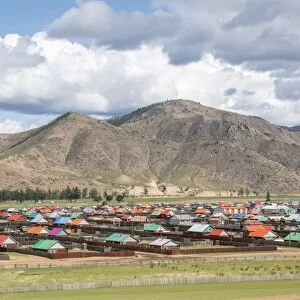 The town of Orgil, Jargalant district, Hovsgol province, Mongolia, Central Asia, Asia