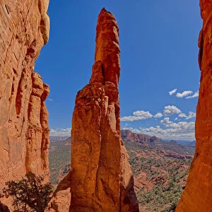 View from the centre spire of Cathedral Rock in Sedona, Arizona, United States of America
