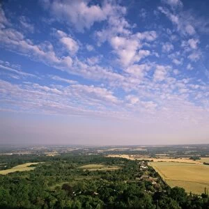 View from Whitehorse Hill on the North Downs near Maidstone, of Trottiscliffe village