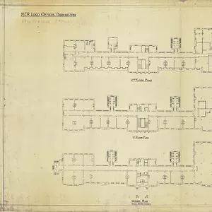 N. E. R Loco Offices Darlington - Stooperdale Offices Floor Plans [1910]