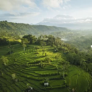 Aerial View of Landscape near Sidemen, Bali, Indonesia