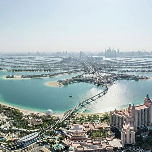 Aerial view of Palm Jumeirah, Dubai, United Arab Emirates