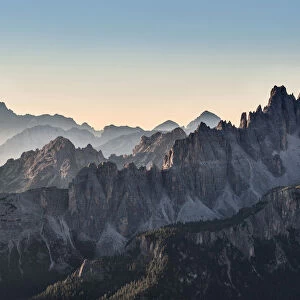 Europe, Italy, Veneto, Belluno, Cortina d Ampezzo. The peaks of Croda da Lago, Dolomites