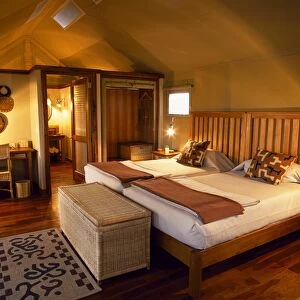 Interior of luxury tented bedroom