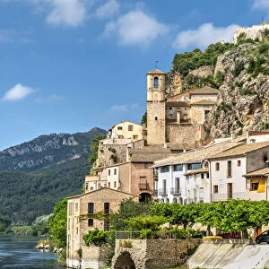 The medieval village of Miravet on the banks of Ebro river, Catalonia, Spain